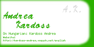 andrea kardoss business card